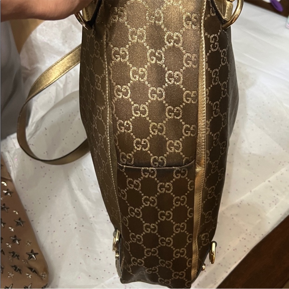 Gucci Vintage Brown and Gold Shoulder Bag - Picture 4 of 10